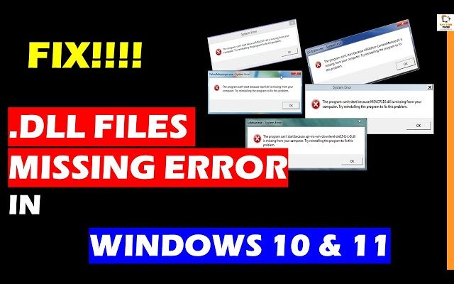 how to fix all .dll files missing error