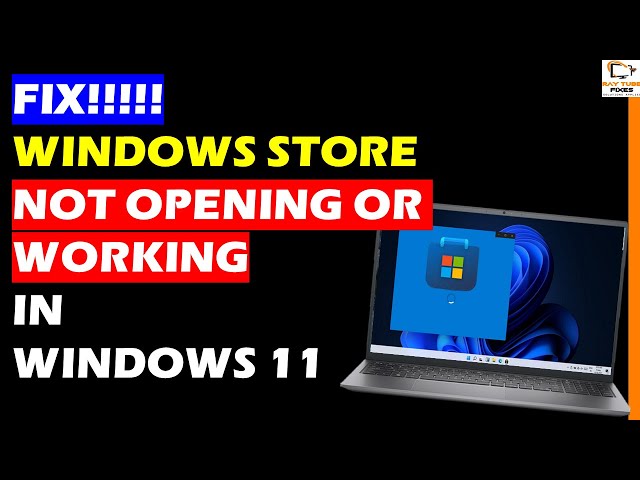 How to fix windows Store Not opening in Windows 11