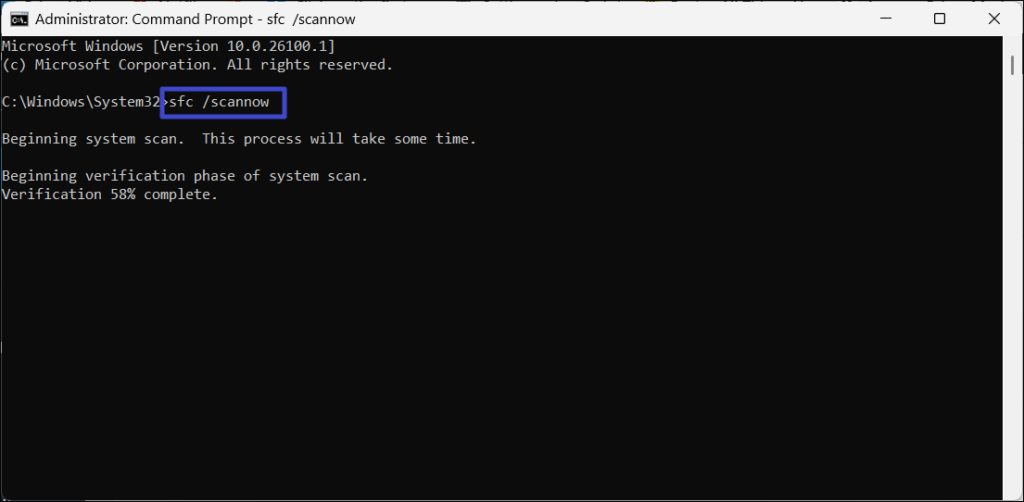 Run an SFC Scan